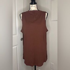 Old Navy Sleeveless Brown Boatneck Tank Top